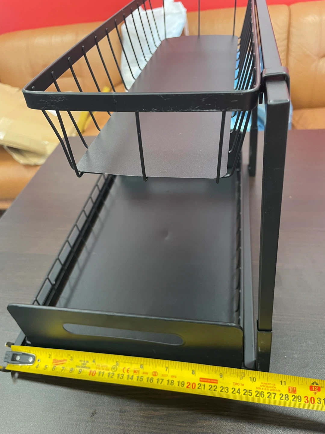 BRAND NEW Black 2-Tier Storage Organizer Shelf - photo 5