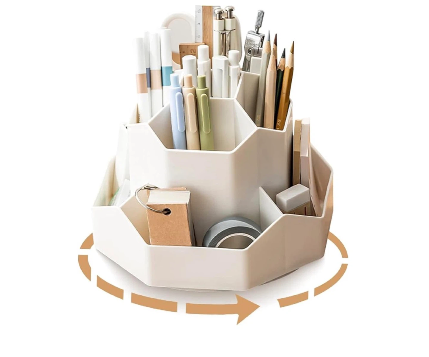BRAND NEW 360° Rotating Desk Organizer Holder - White - photo 5