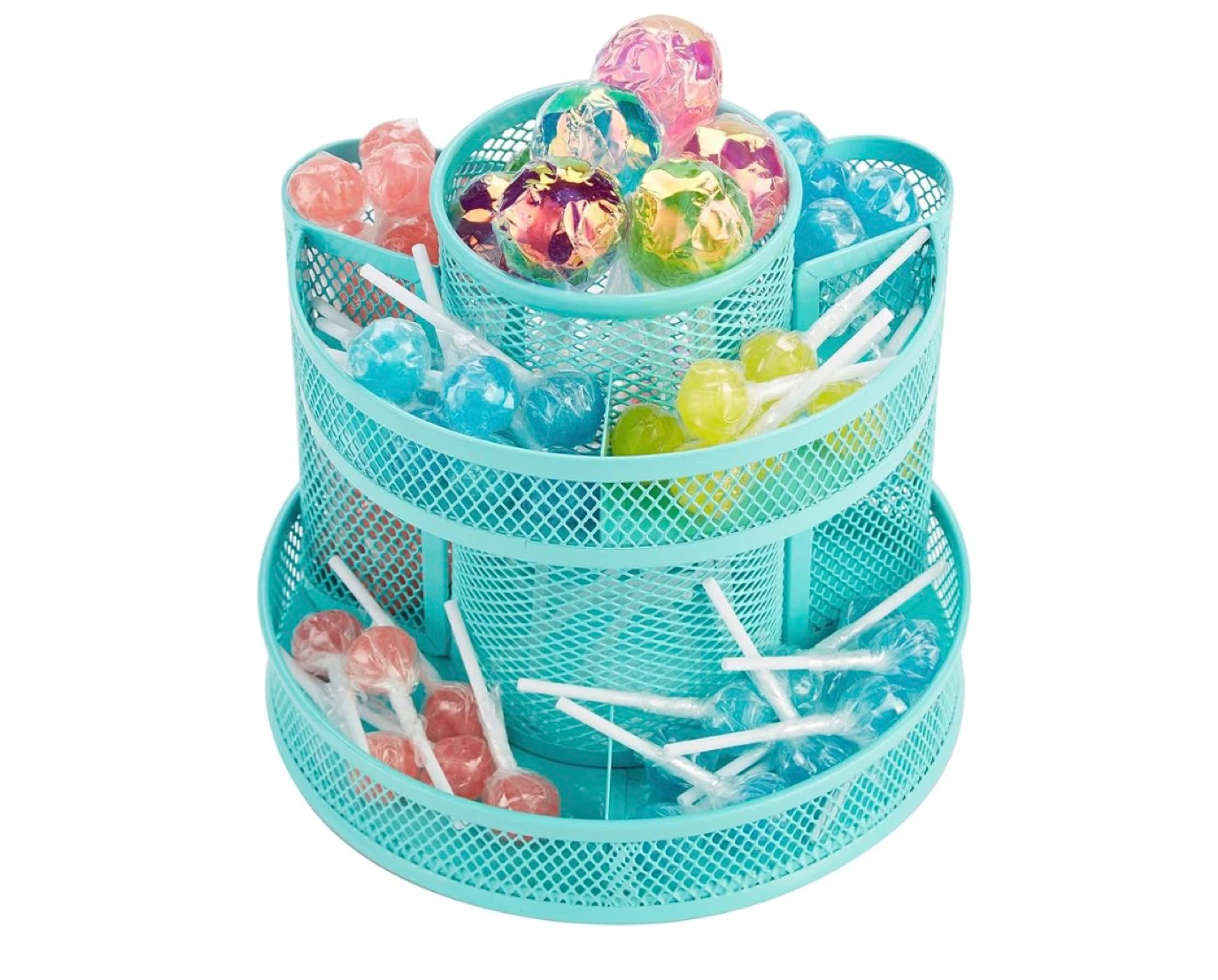 BRAND NEW Rotating Mesh Desk Organizer - Turquoise - photo 3