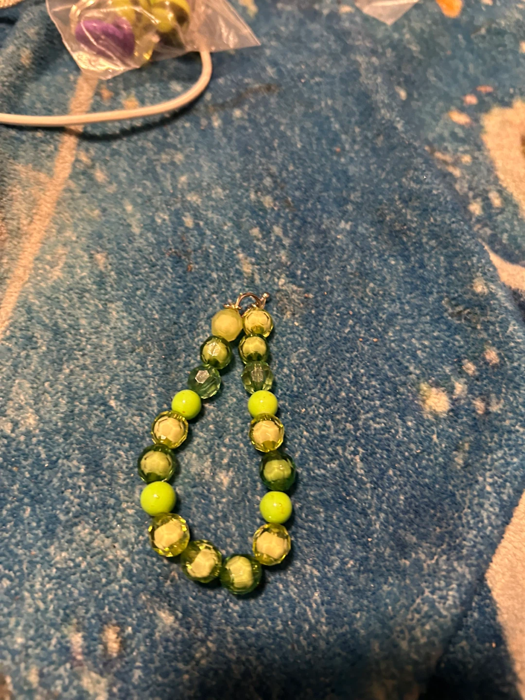Beaded Bracelets Green and Blue/Purple - photo 4