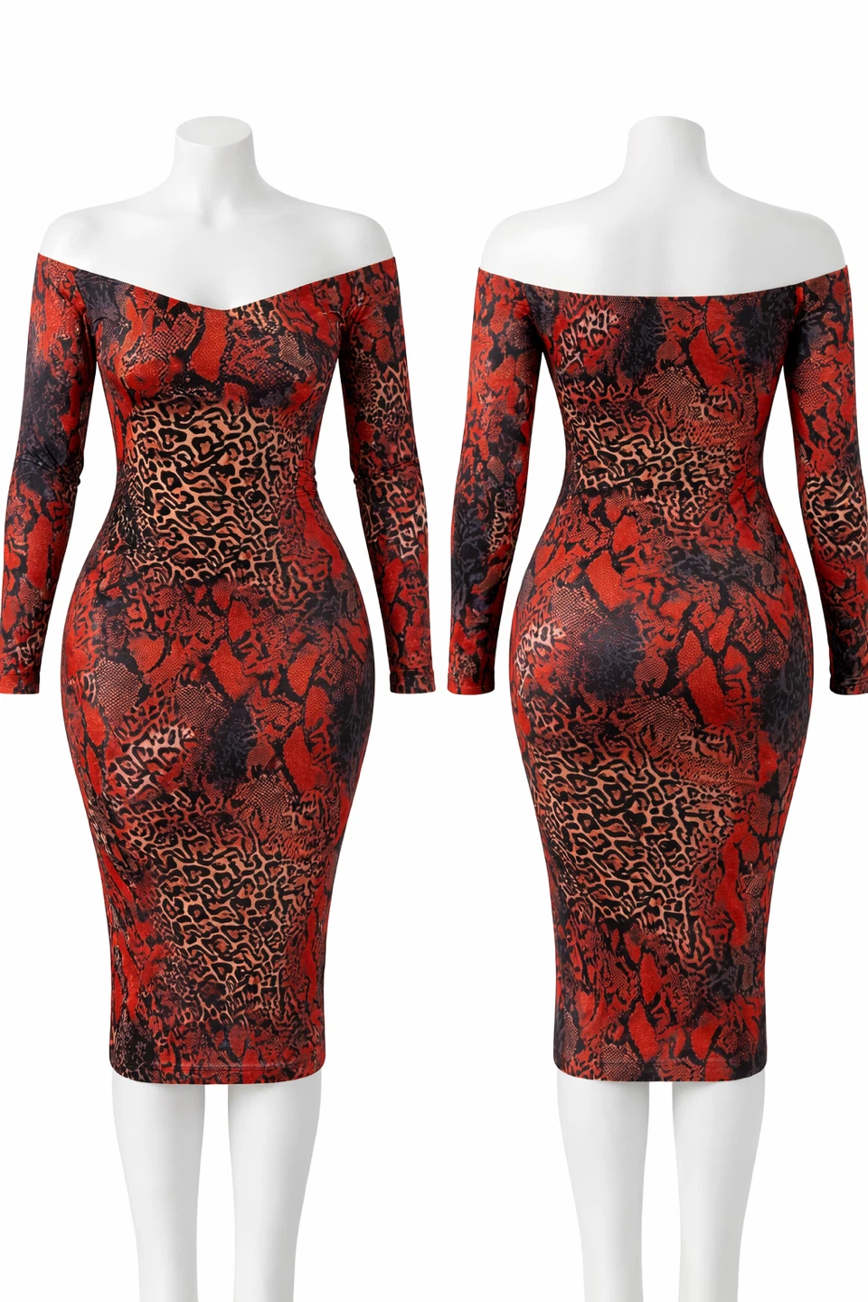 Snake skin bodycon dress