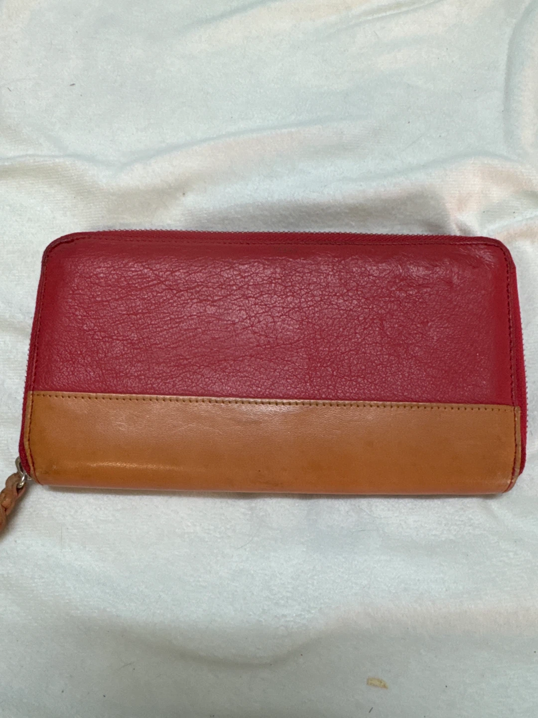 Two-Tone Leather Zip Around Wallet - photo 2