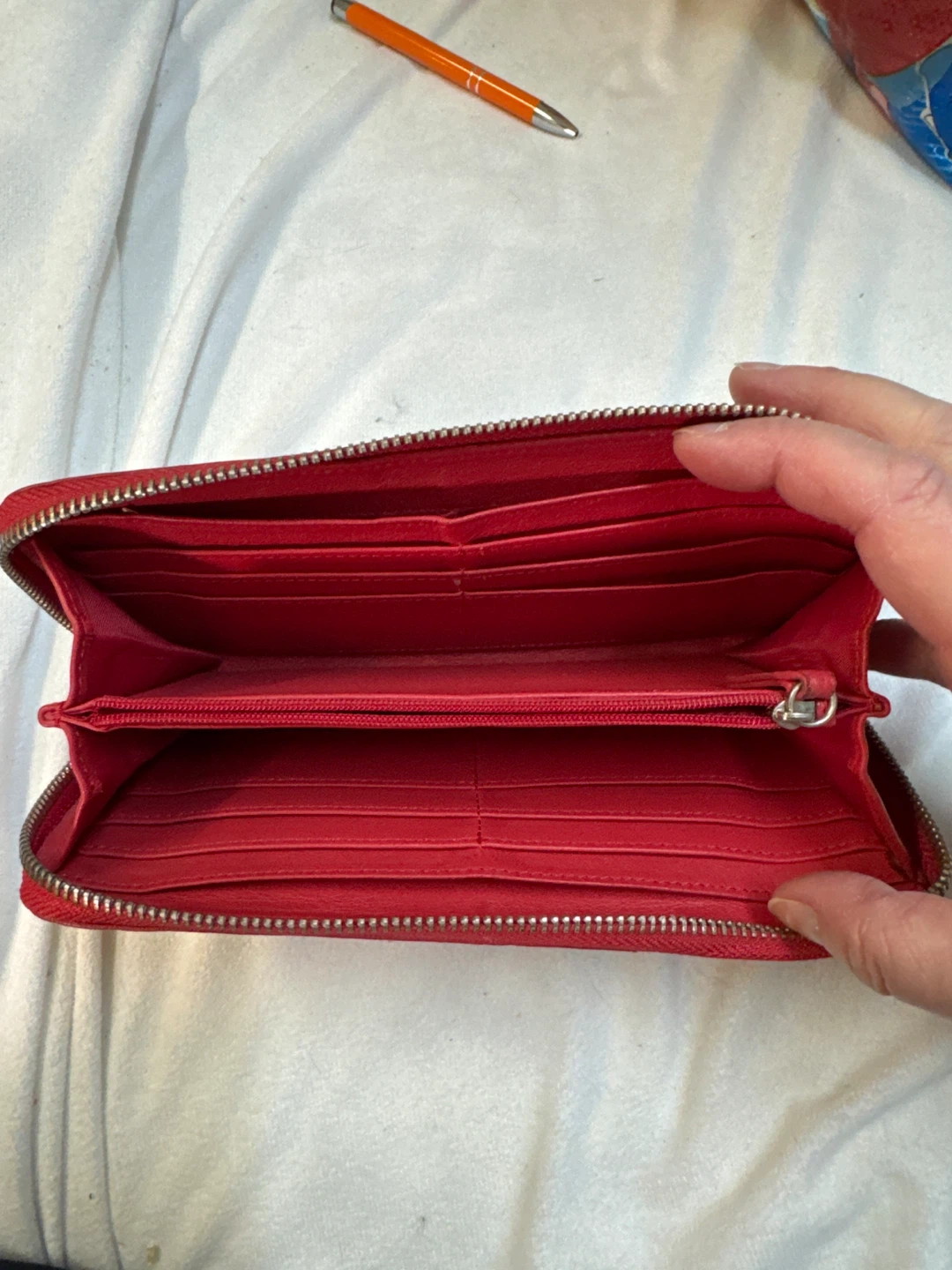 Two-Tone Leather Zip Around Wallet - photo 3