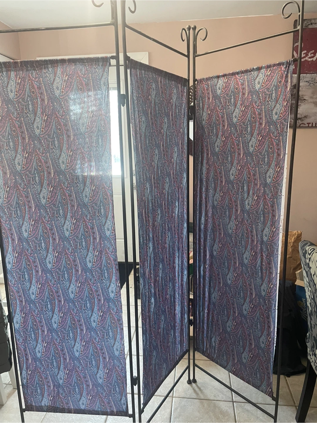 3-Panel Room Divider Screen - photo 2
