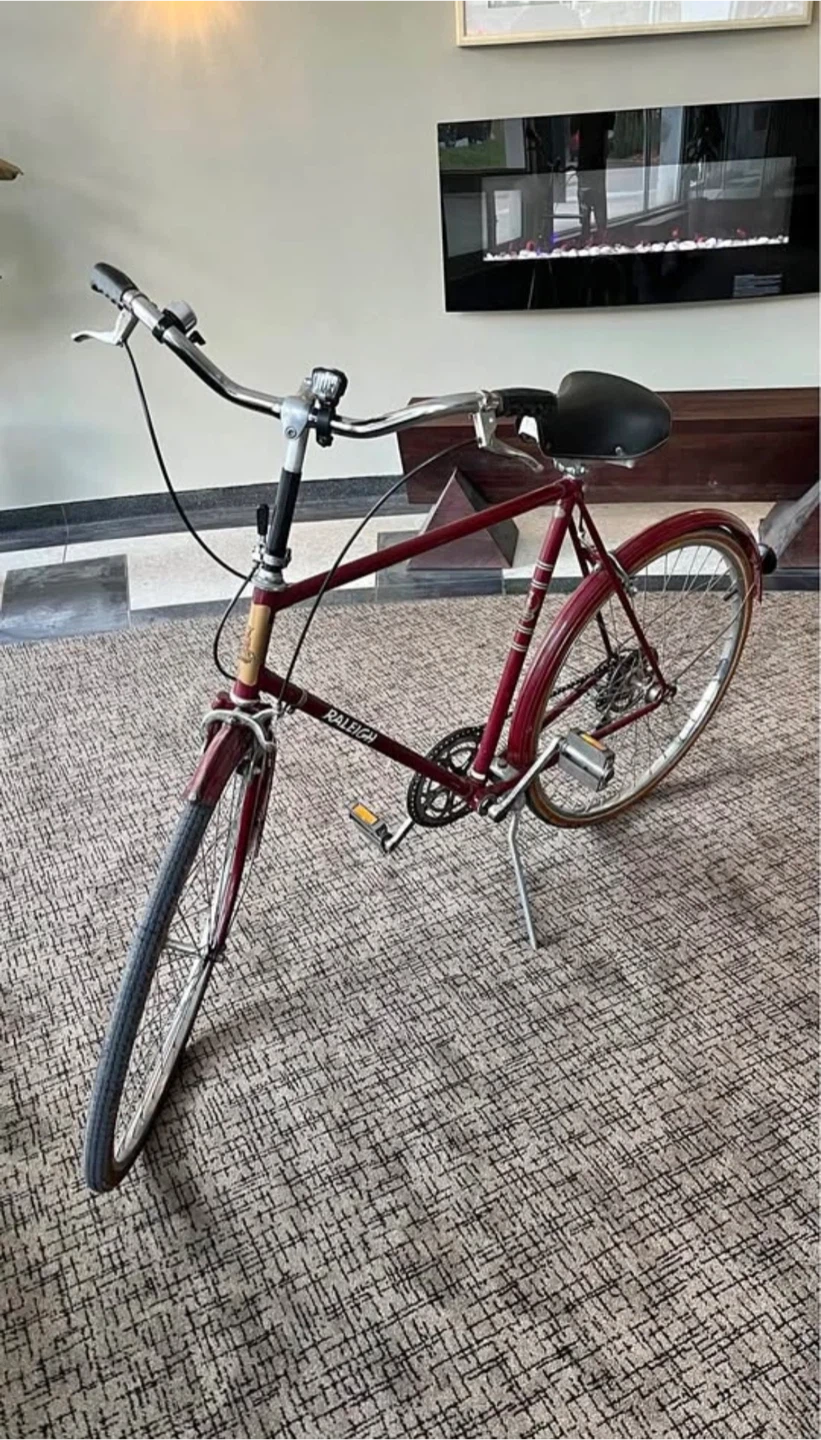 Raleigh Red Cruiser Bicycle