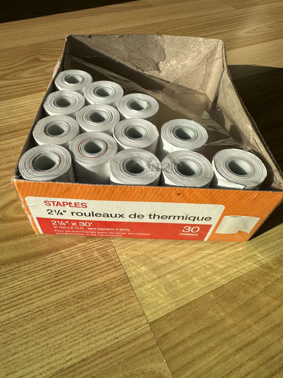 Staples Thermal Paper Rolls ( 13) - 2 1/4" x 30' (13 Rolls)
