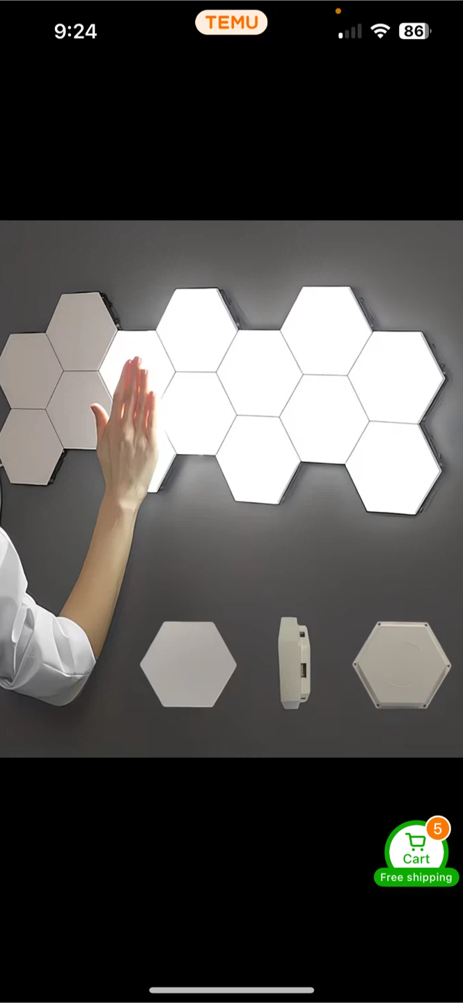 Modular Hexagon LED Wall Lights