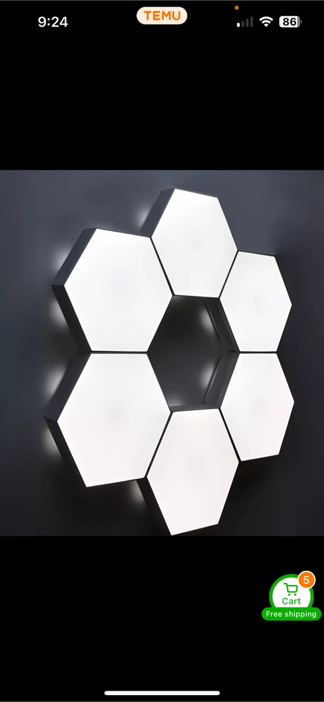 Modular Hexagon LED Wall Lights - photo 2