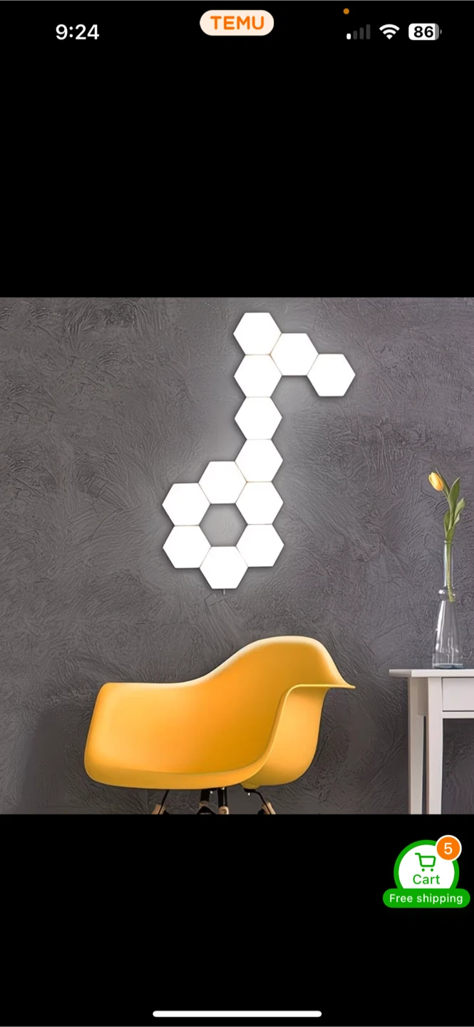 Modular Hexagon LED Wall Lights - photo 3