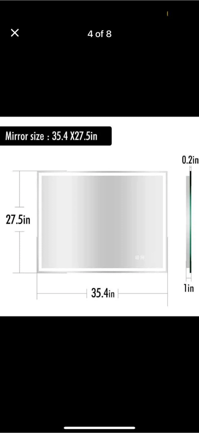 Vanity Mirror for Bathroom 36" x 28"