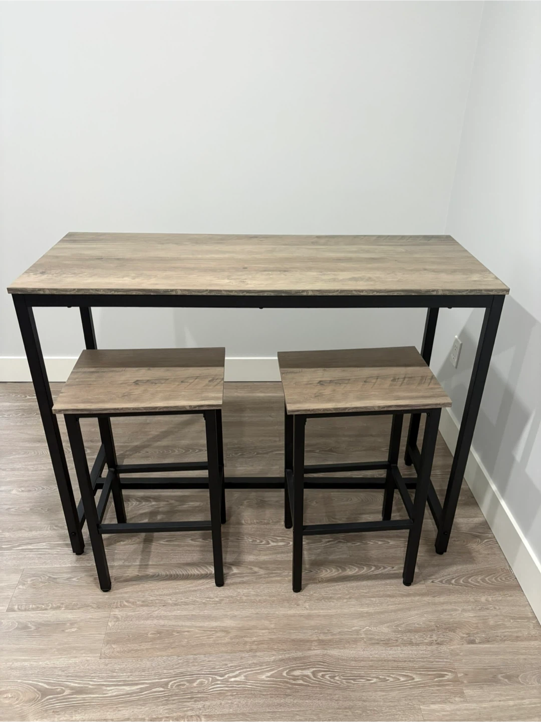 3-Piece Counter Height Dining Set with 2 Stools