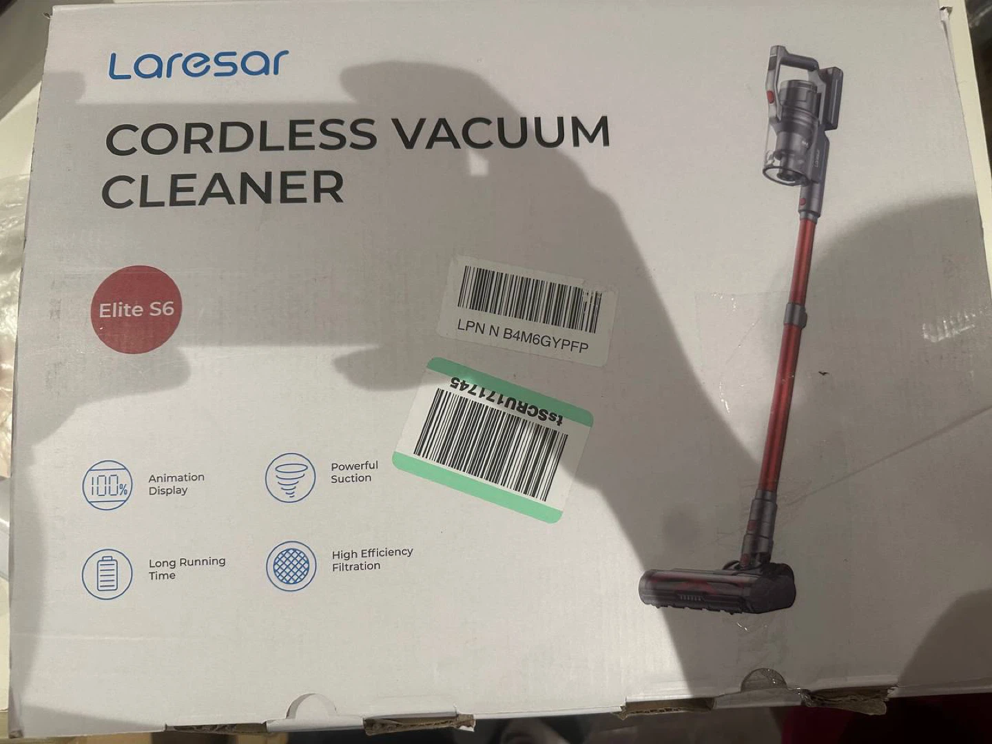 Laresar Cordless Vacuum Cleaner Elite S6