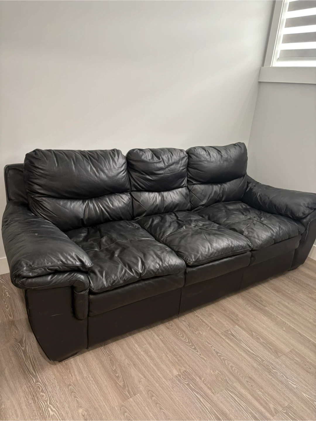 Black Leather Sofa