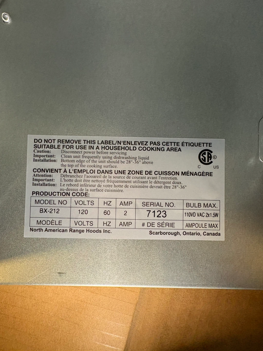 Cyclone Under Cabinet Range Hood BX-212
