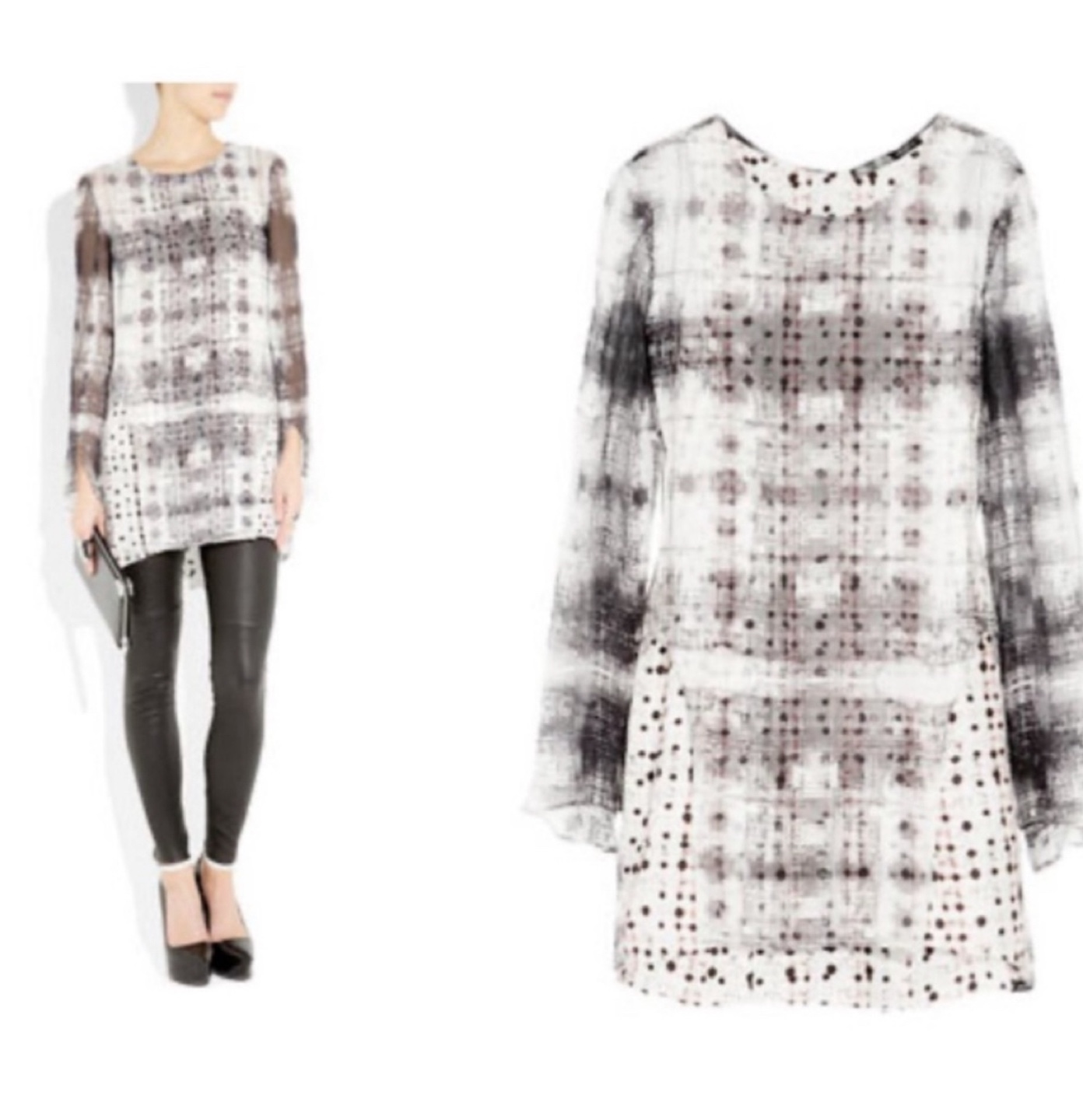 Theyskens' Theory Silk Tunic Dress Size M