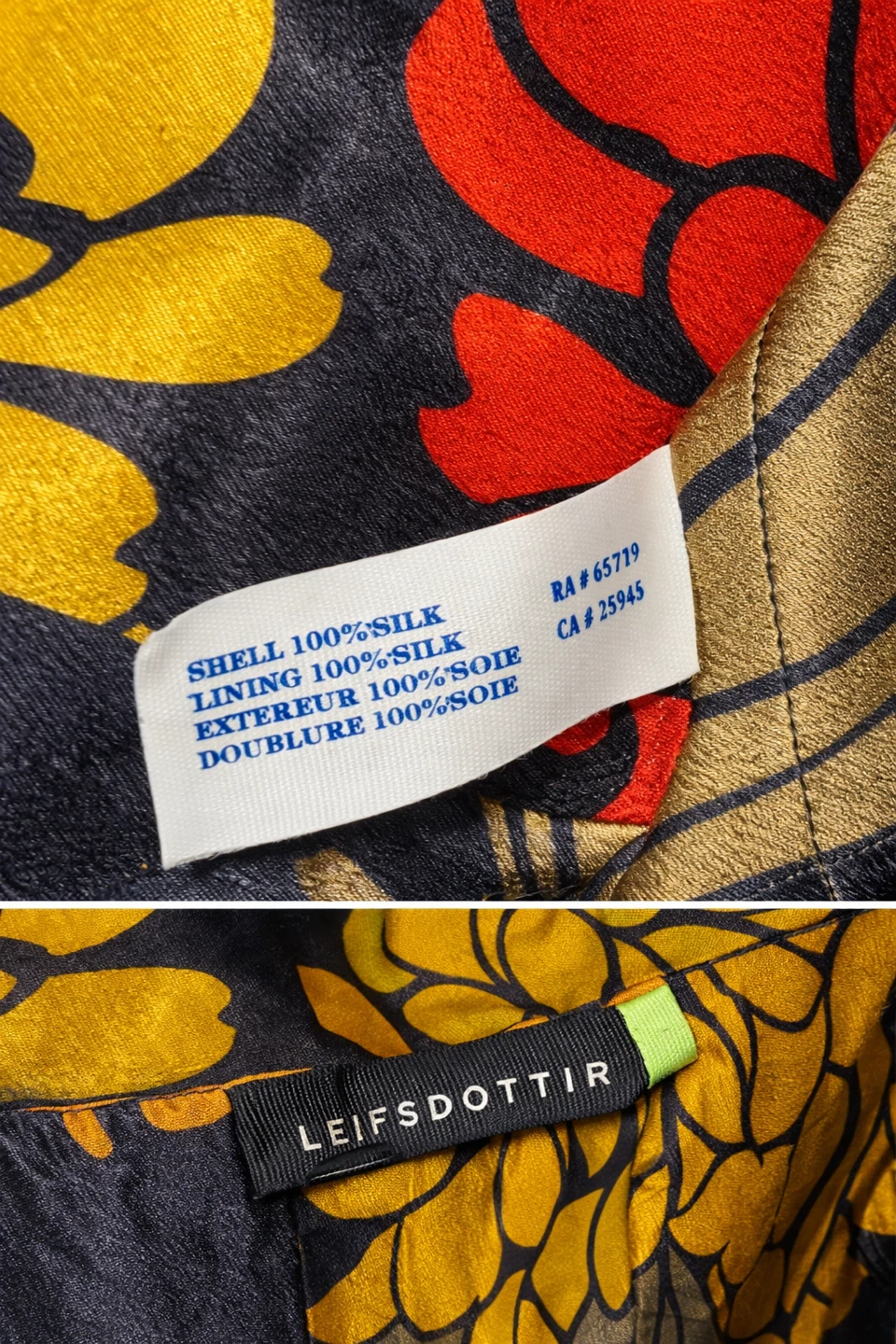 Leifsdottir 100% Silk Floral Dress - photo 3