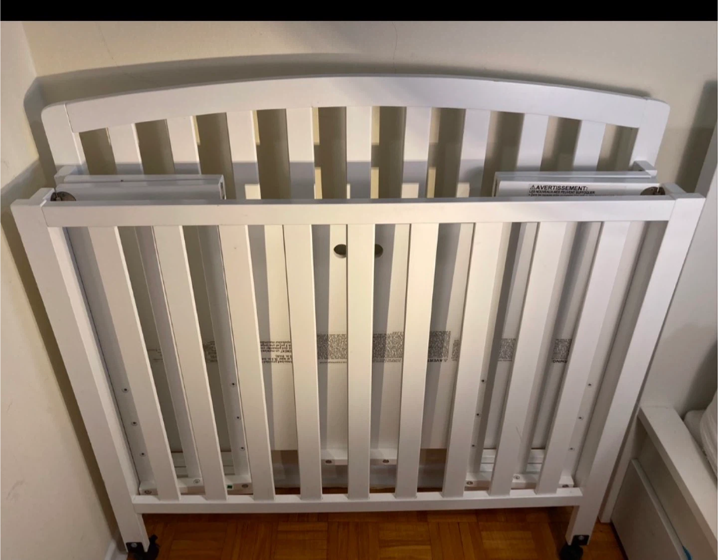 White Wooden Baby Crib - photo 2