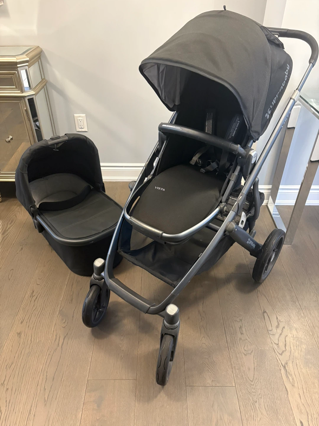 Uppababy black vista stroller Excellent condition