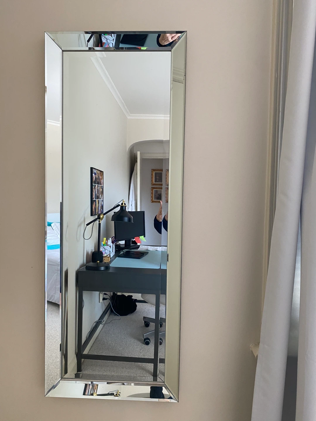 Tall Rectangular Bevelled Mirror - photo 2