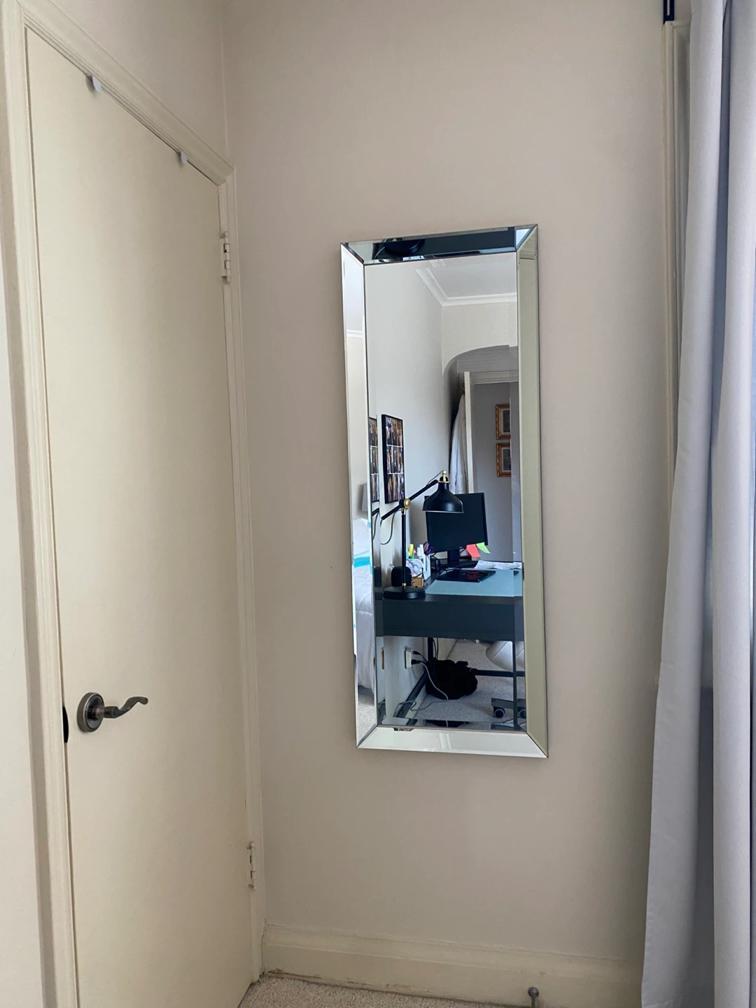 Tall Rectangular Bevelled Mirror - photo 4