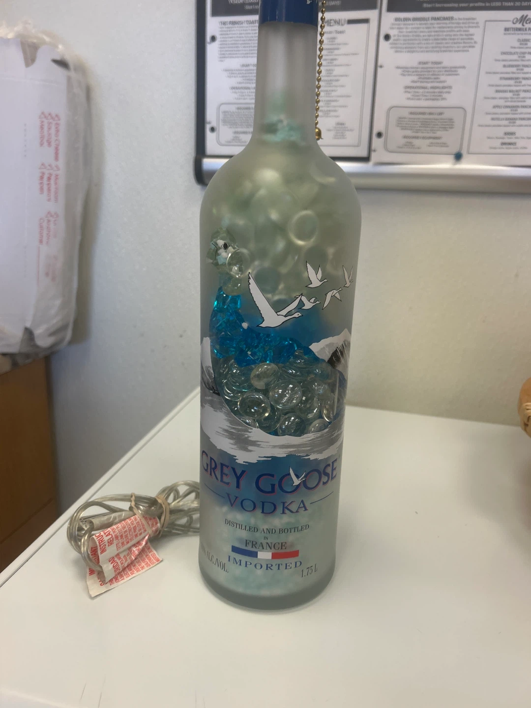 Grey Goose Vodka Bottle Lamp with Decorative Fill - photo 2