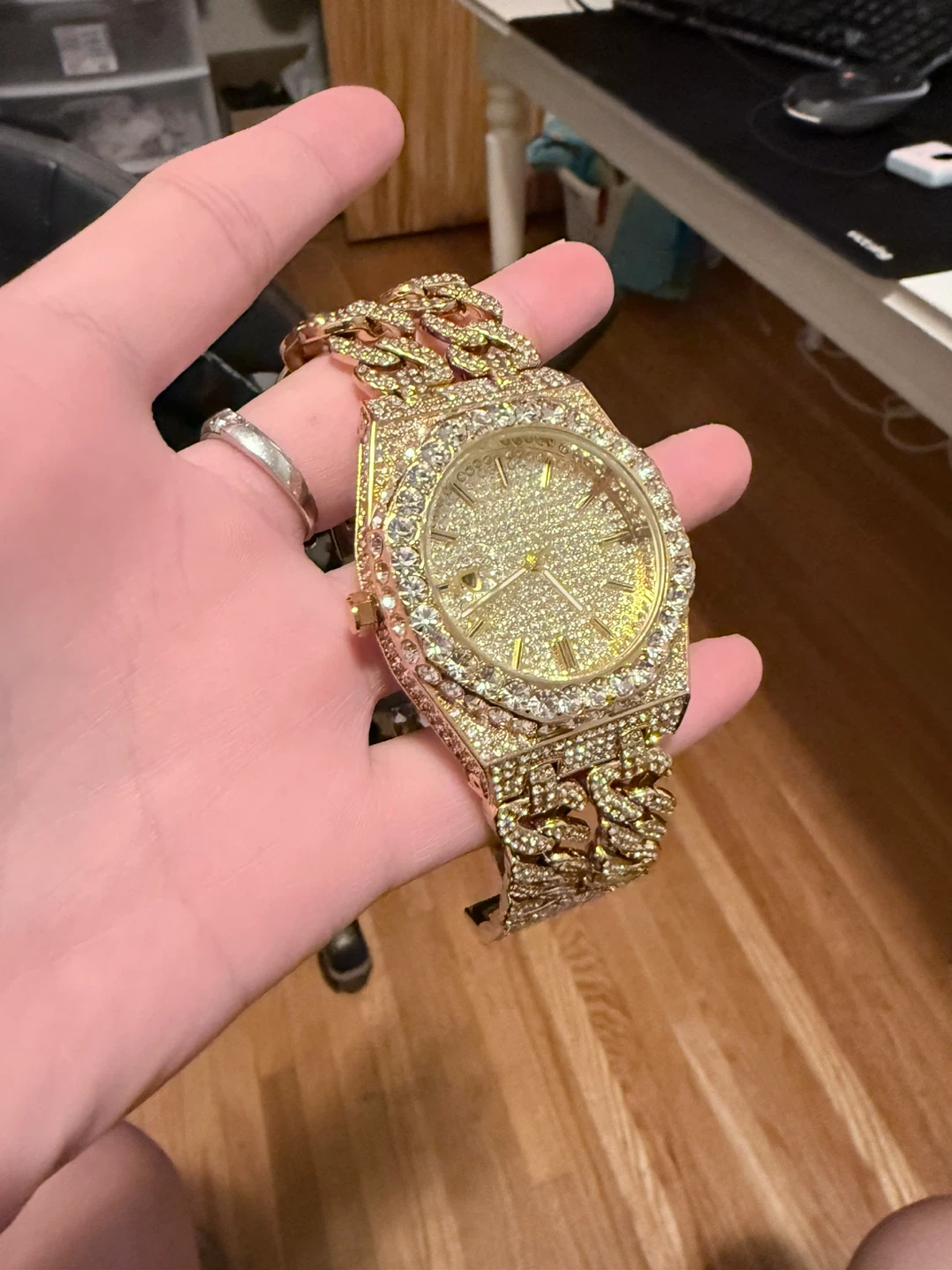 Gold-tone Bling Watch