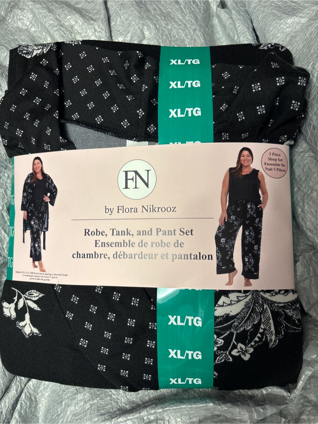 Flora Nikrooz 3 Piece Pajama Set XL/TG