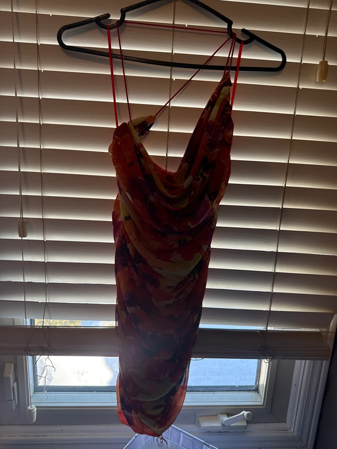 Ruched Floral Print Mini Dress