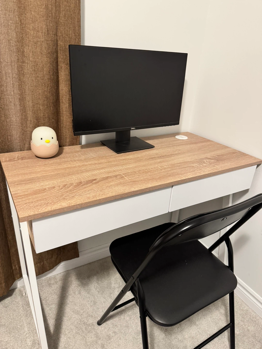 Wooden top table / desk with 2 drawers