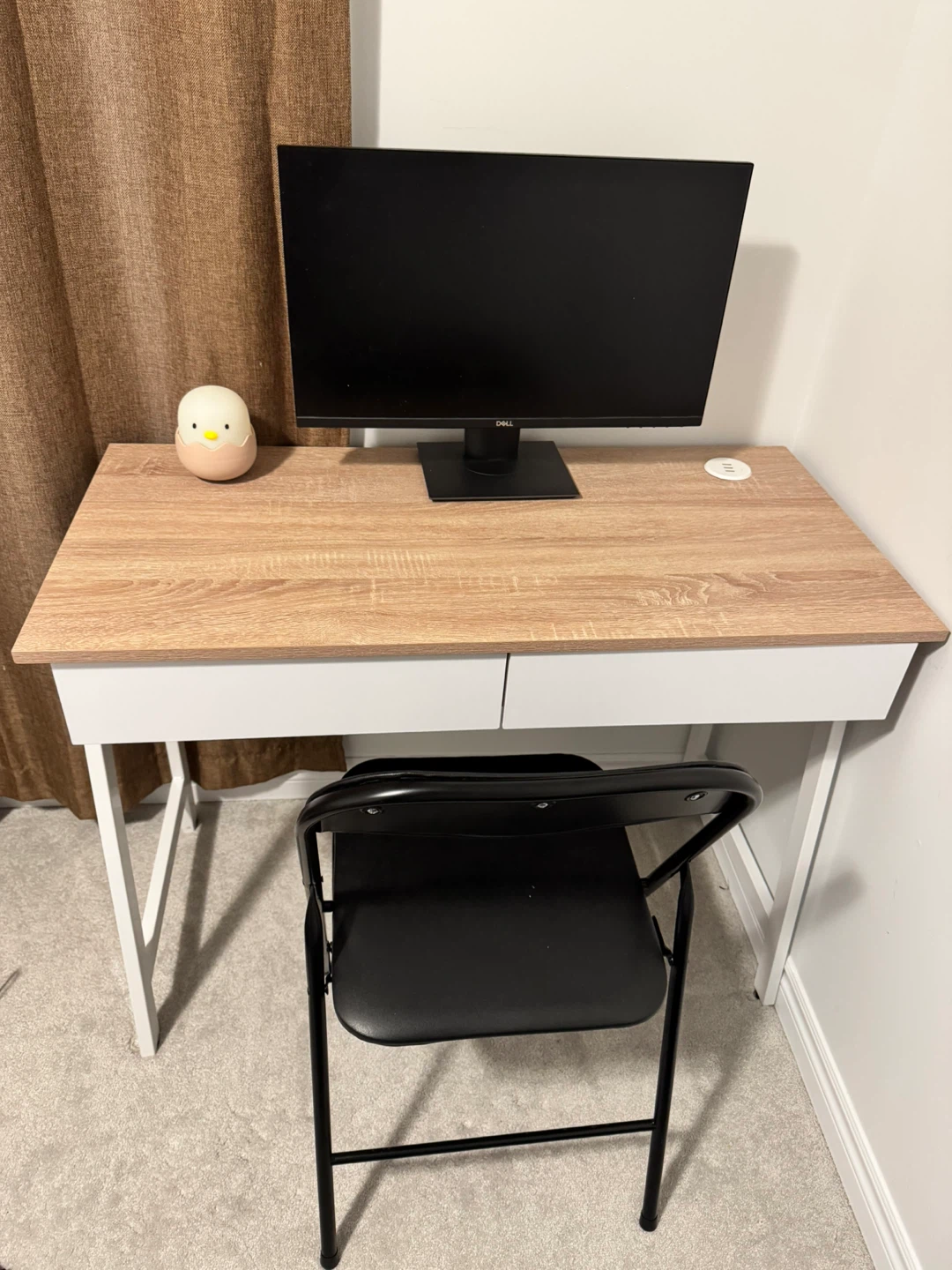 Wooden top table / desk with 2 drawers - photo 3