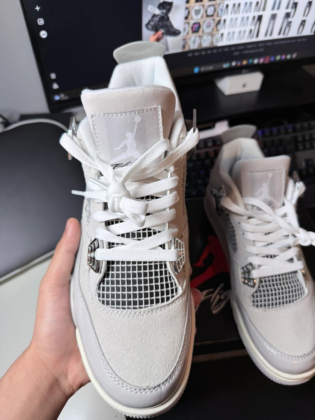Jordan 4 'Sail' Sneakers - photo 2