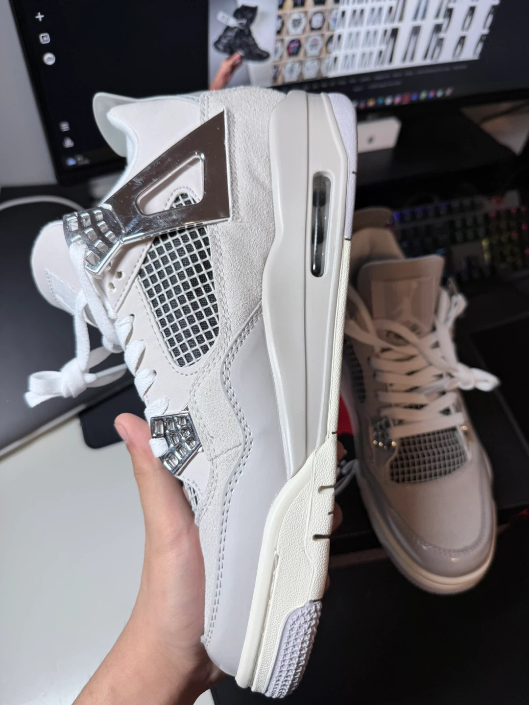 Jordan 4 'Sail' Sneakers - photo 3