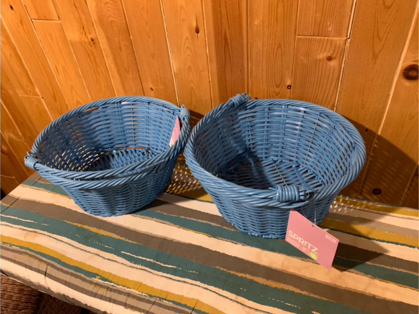 Blue Woven Basket Set