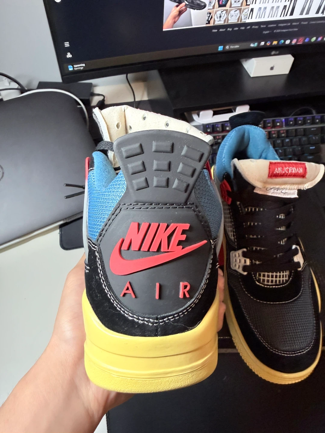 Air Jordan 4 Union LA 'Bred' Sneakers - photo 4