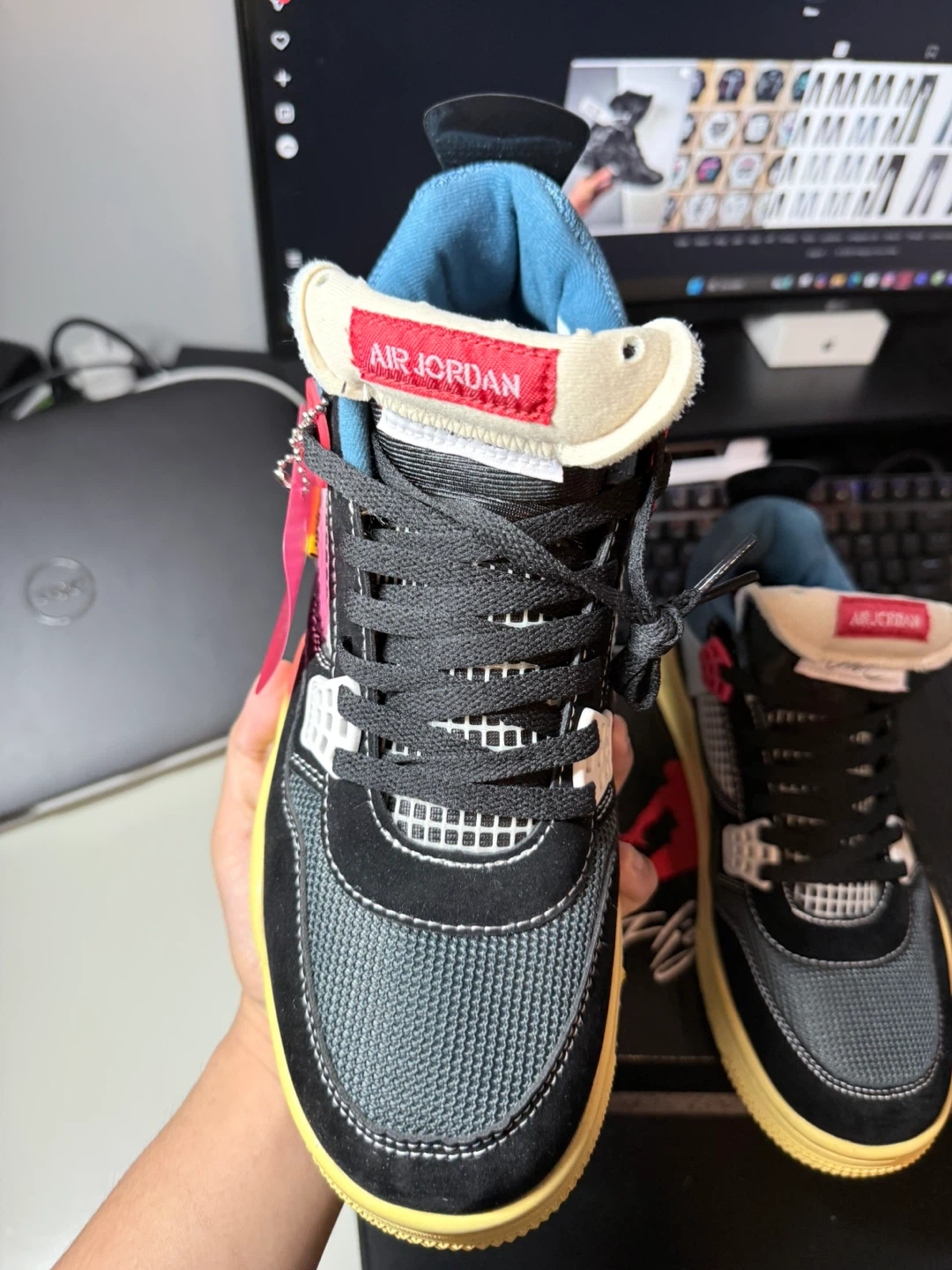 Air Jordan 4 Union LA 'Bred' Sneakers - photo 3