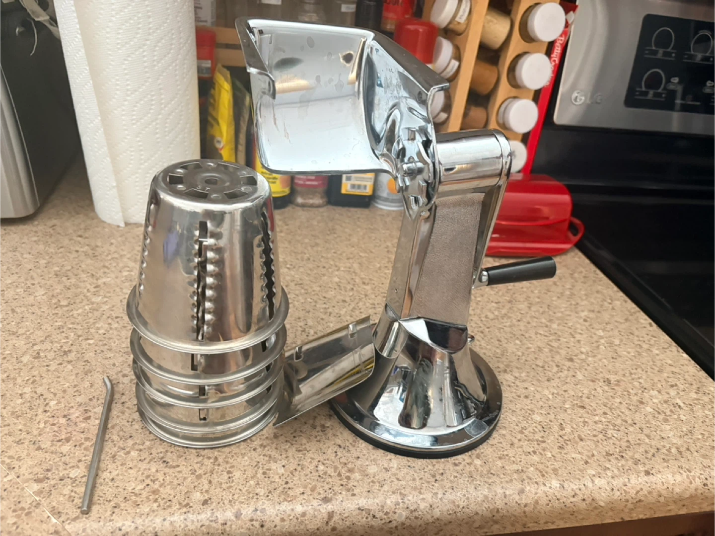 Rotary Grater Slicer with 4 Blades