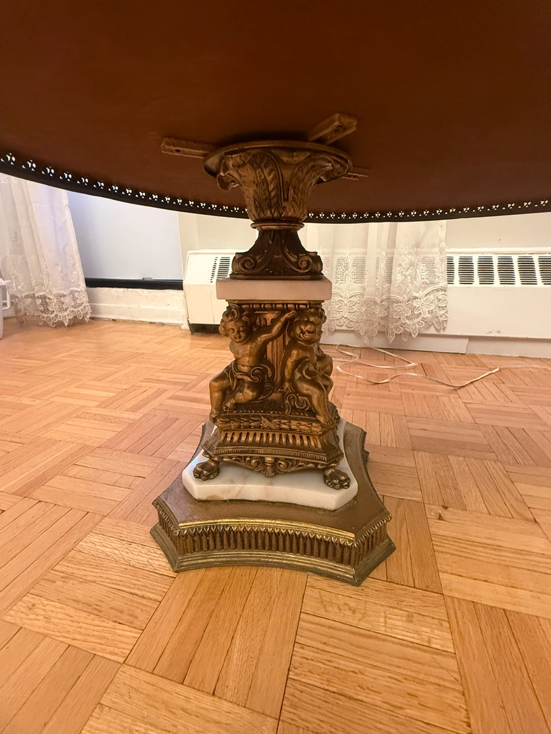 Marble Top Pedestal Table