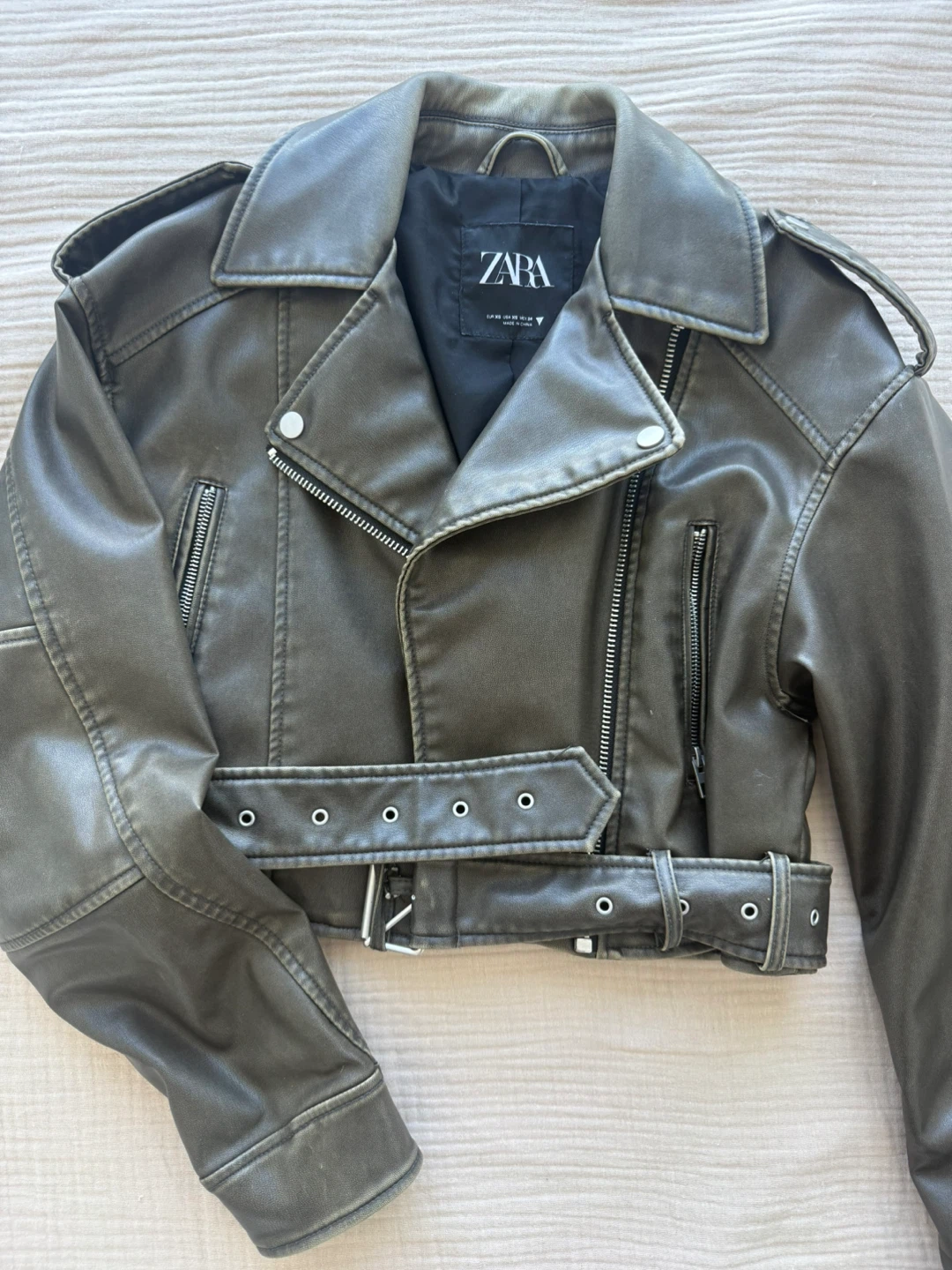 ZARA Faux Leather Biker Jacket