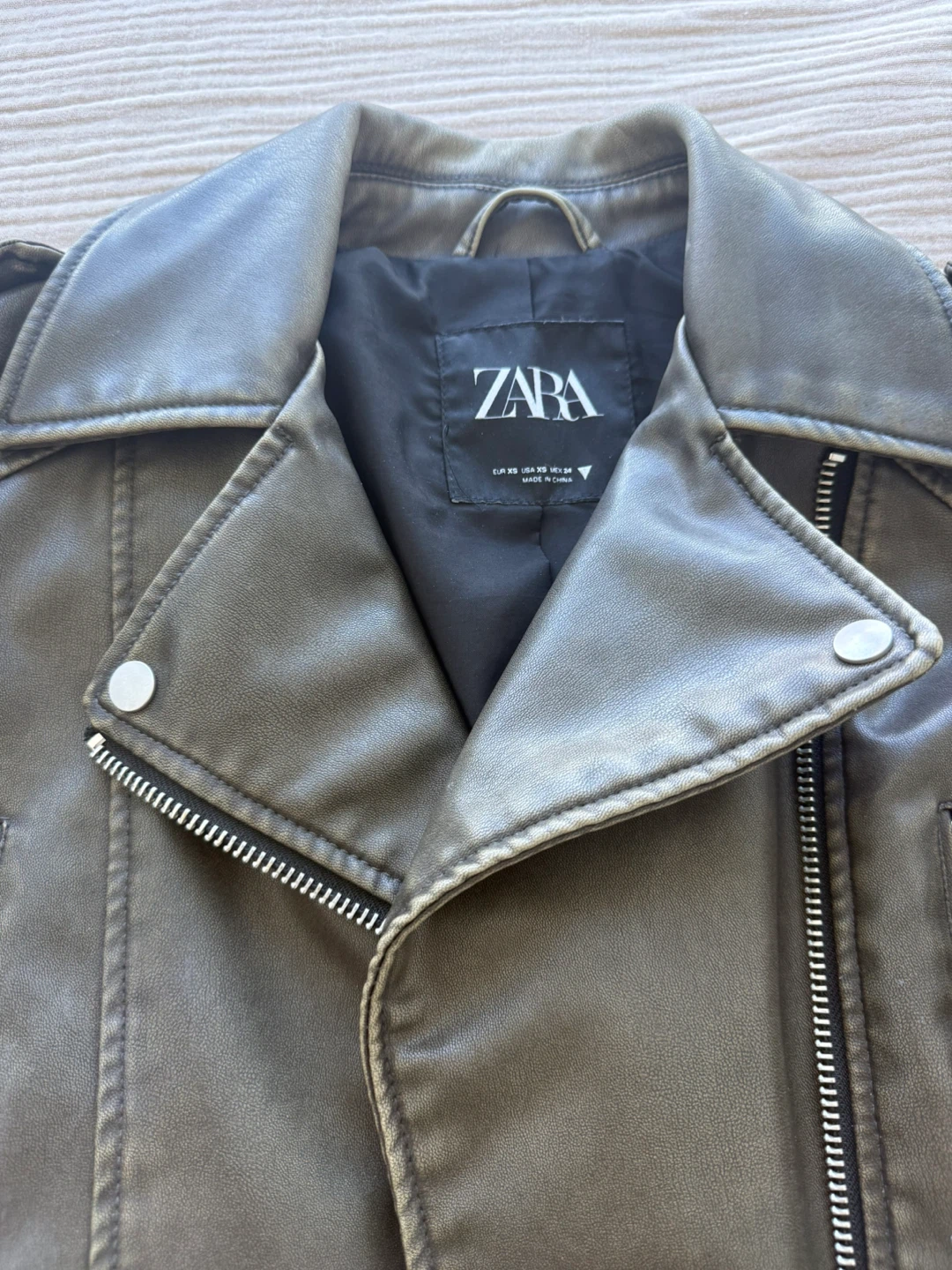 ZARA Faux Leather Biker Jacket - photo 2
