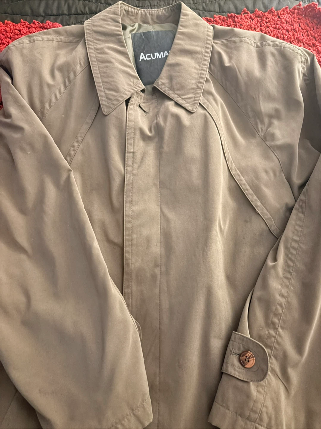 ACUMA Men's Tan Trench Coat - photo 3