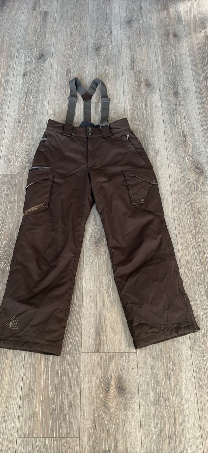 Firefly Snow Pants with Suspenders - Brown