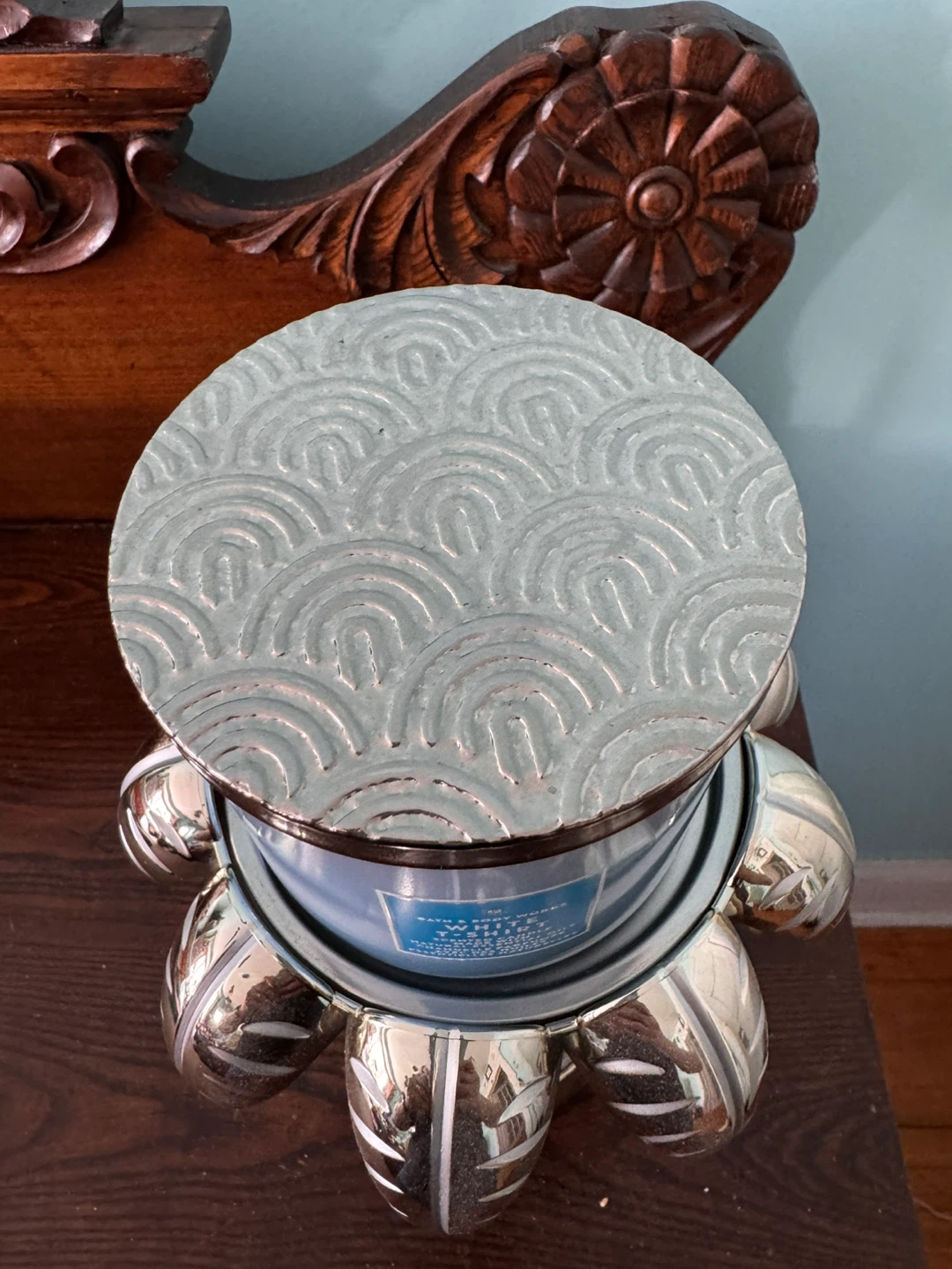 Lit Palm tree candle holder / Battery operated & candle - photo 5