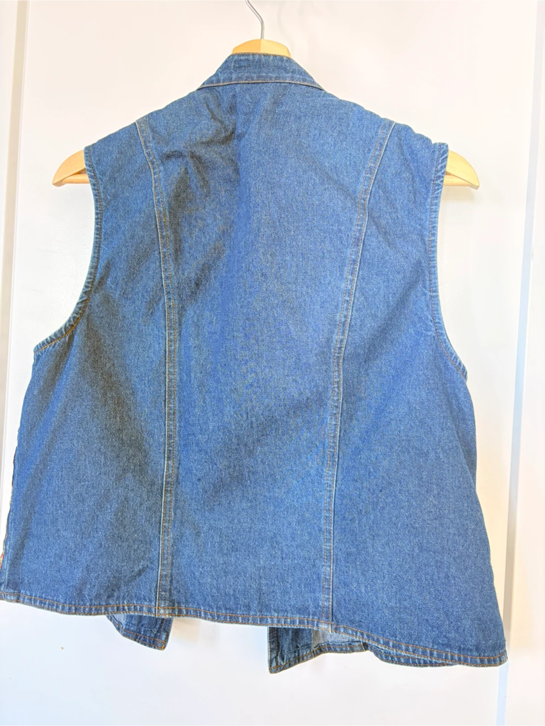 Samantha Edwards Patchwork Denim Vest Size M - photo 4