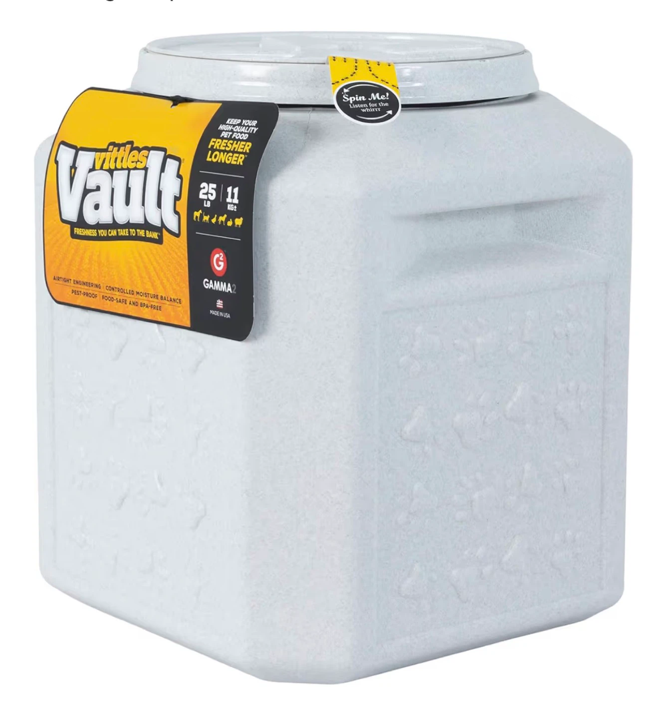 Gamma Vittles Vault 25 Pounds for Pet Food Storage (Barely Used)