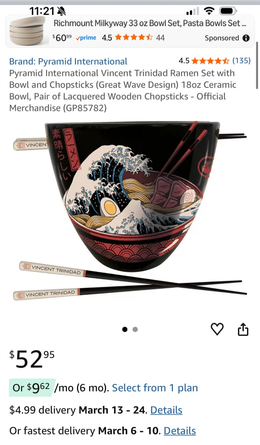 Vincent Trinidad Ramen Bowl and Chopsticks Set - photo 4