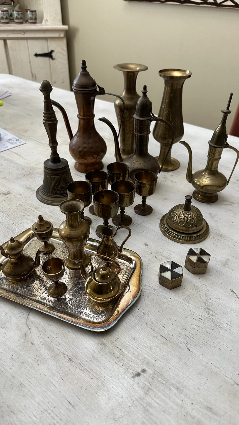 Collection of Vintage Brass and Copper Decor Items - photo 3