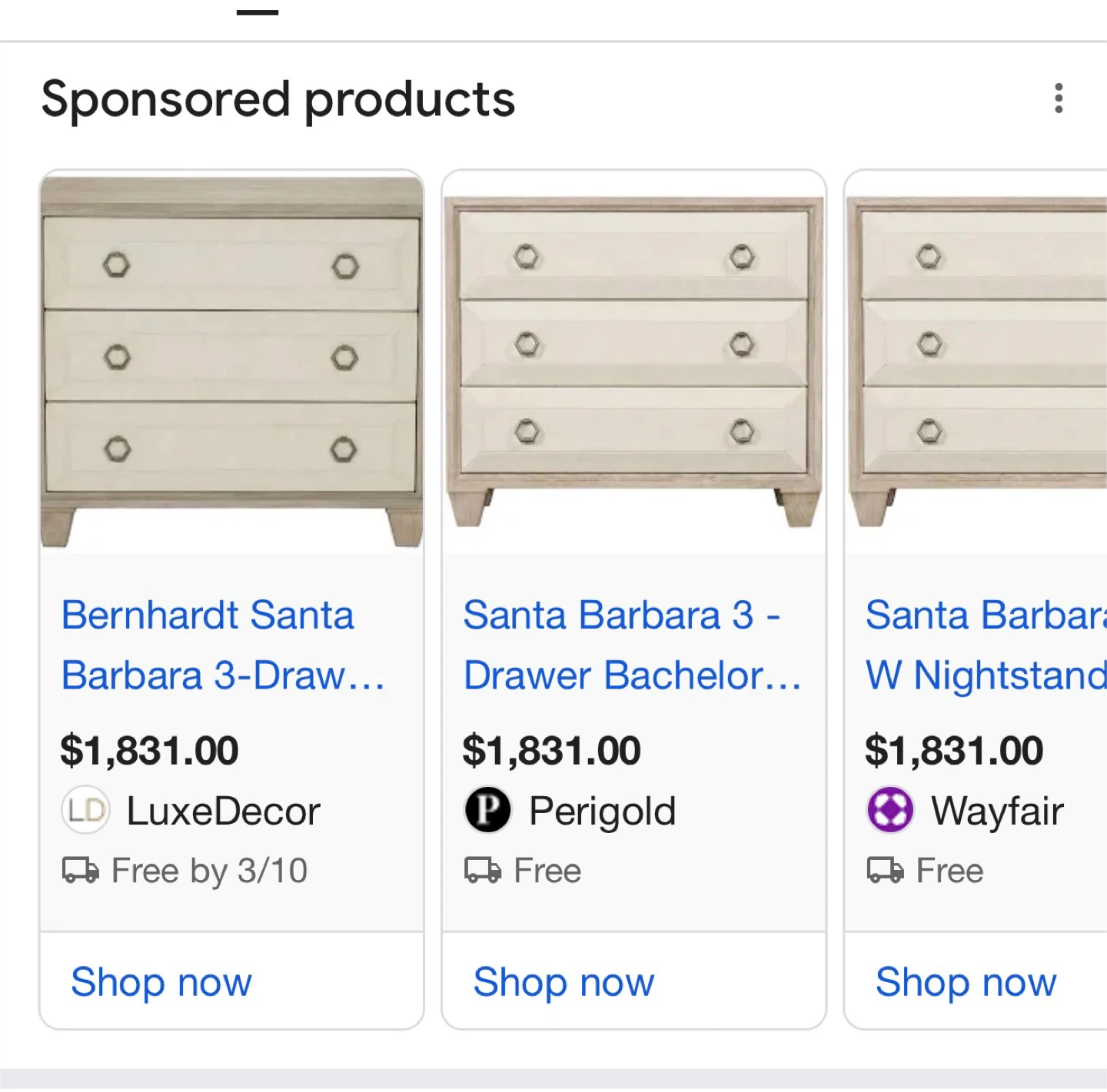 Bernhardt Santa Barbara 3-Drawer Chest - photo 3
