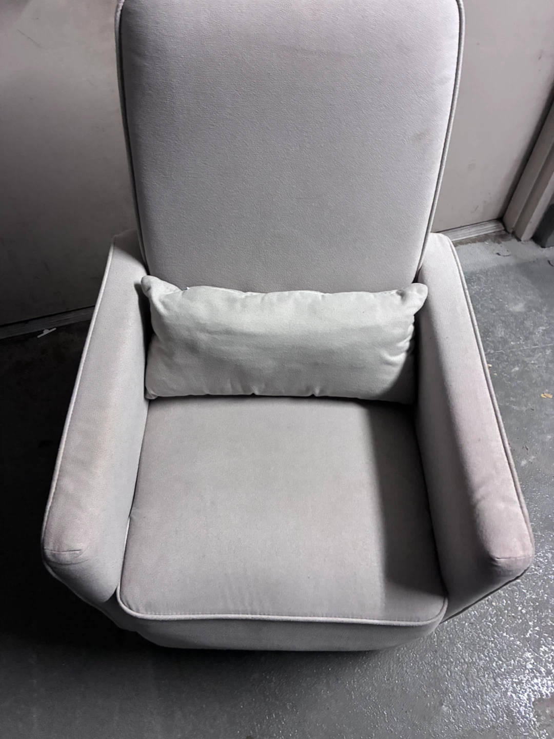 Light Grey Glider Chair with Pillow - photo 5
