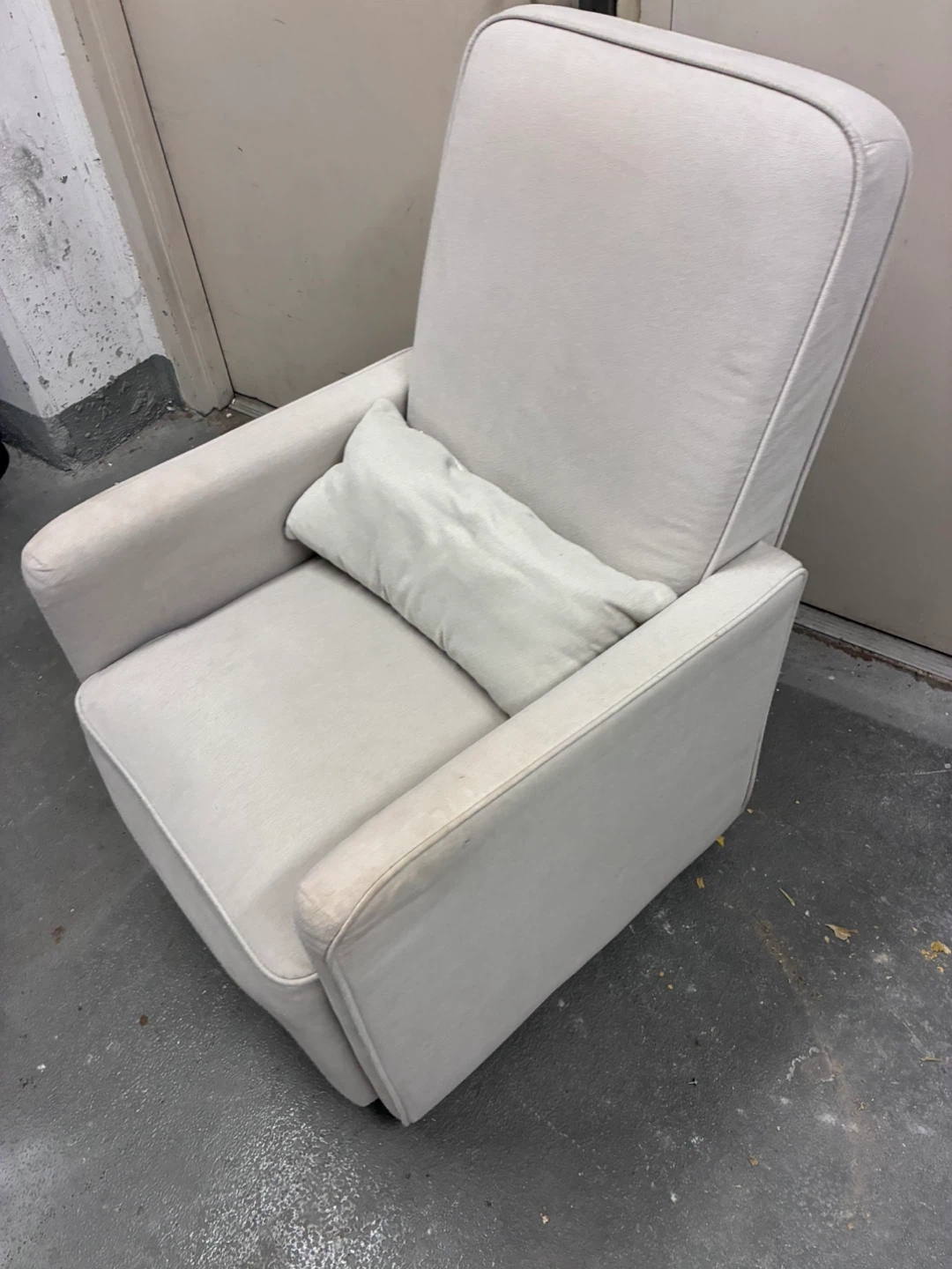 Light Grey Glider Chair with Pillow - photo 3