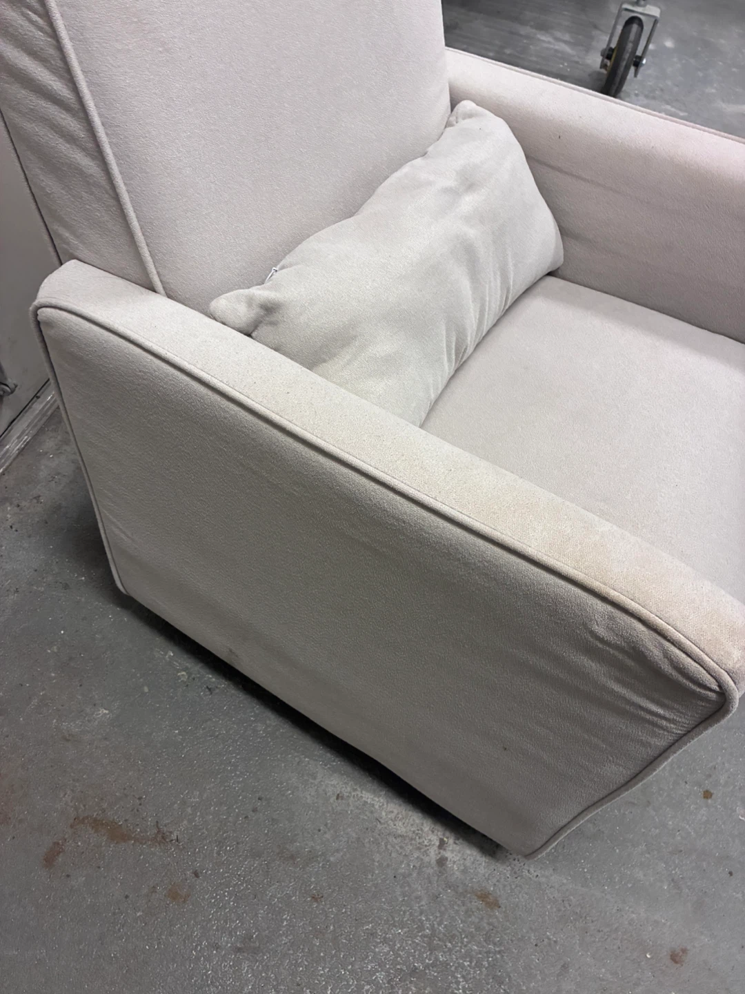 Light Grey Glider Chair with Pillow - photo 4